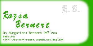 rozsa bernert business card